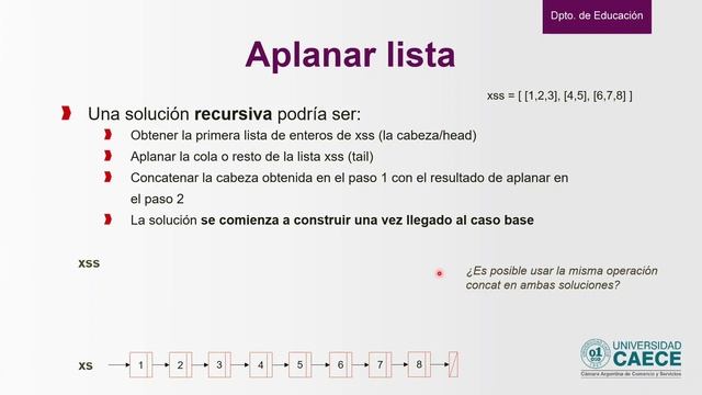 Recursión con Listas de Listas - Aplanar смотреть онлайн