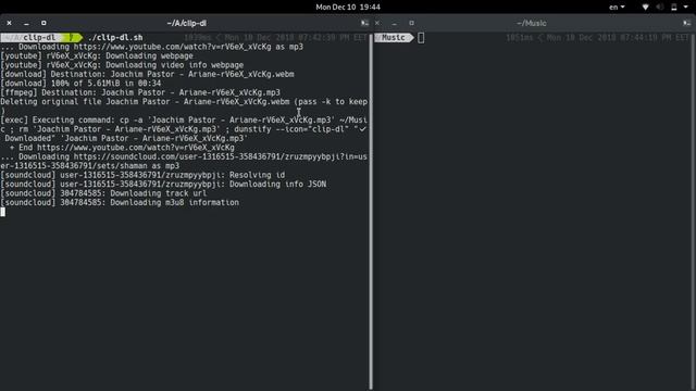 Downloading from YouTube & SoundCloud with youtube-dl and xclip. смотреть онлайн