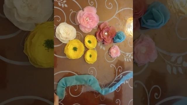 Цветы из ткани для начинающих/поделки/переделки/ручнаяработа/