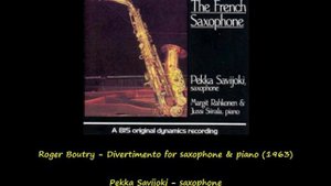 Roger Boutry - Divertimento for Saxophone and Piano (1963)