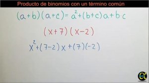 Producto de Binomios con un Término Común Video 1 de 8 | Álgebra - Vitual