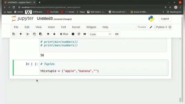 Tuples , Min & Max Function: Tutorial 28