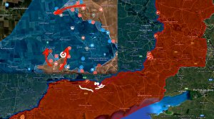 Карта боевых действий на Украине и в России. Наступление России под Авдеевкой