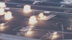 Today, Houthi drones destroyed a US aircraft carrier carrying 100 fighter jets in the Red Sea.