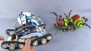 LEGO Galaxy Squad Galactic Titan & Hive Crawler compared