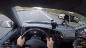 Mitsubishi Colt V 1997 POV TOP SPEED DRIVE on AUTOBAHN MAX ACCELERATION (NO SPEED LIMIT)