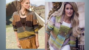 Модная полоска в вязаных изделиях.   Вязание