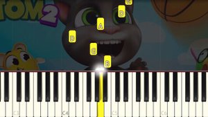 My Talking TOM 2 - Intro Theme - VERY EASY Piano tutorial
