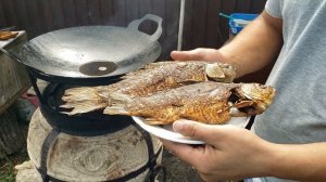 ??Рыба с молодым картофелем на садже.