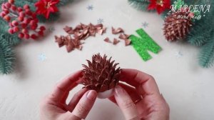 ? Шишки из фоамирана ? Новогодние грушки для ёлки своими руками МК/DIY