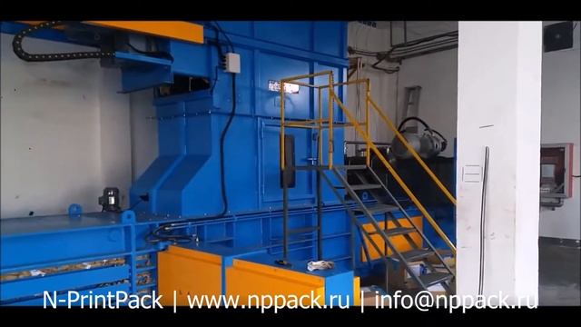 Горизонтальный автоматический пресс среднего размера XTPack c шредером для гофрокартона