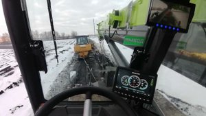 зумлион ZRT 400 40т движение по грунтовой дороге в оттепель