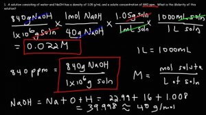 How To Convert PPM to Molarity