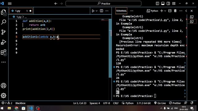 Lambda function in python - Learn python | Python for beginners | Part-21