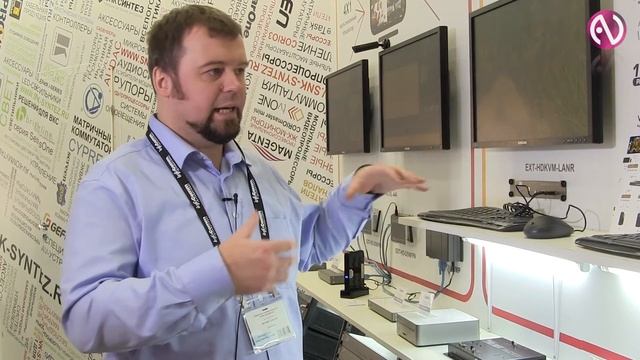 Gefen: передача HD по витой паре EXT-HDKVM-LAN на Integrated Systems Russia 2014 смотреть онлайн