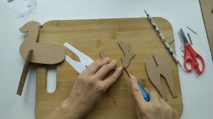 Новогодний Олень из картона. 3Д игрушка своими руками. DIY