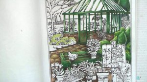 Greenhouse. Speedcoloring in 'SPRING SCENES' Creative Haven / Раскраска-антистресс