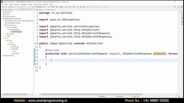 #6 Servlet Annotations Configurations || @WebServlet Annotation || No need of web.xml