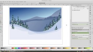 Winter landscape in Inkscape