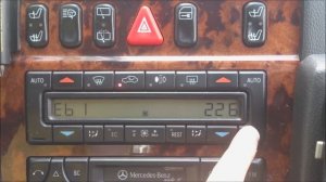 Klimaautomatik Menü Diagnose Fehlercodes Reset climate control fault codes | Mercedes Benz W210