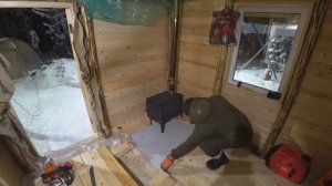 “ТАЙГА” МОРОЗЫ -37 ДОБРАЛСЯ ДО ИЗБЫ! ПРОДОЛЖАЮ СТРОИТЕЛЬСТВО! ПРОБИРАЮСЬ В ЛЕС ЗА ТРАКАМИ ОТ ТДТ 55