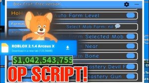 ROBLOX ARCEUS X 2 1 4 BLOX FRUIT MOBILE TRÊN ĐIỆN THOẠI HACK AUTO FARM, Mastery DF New Update !🔥