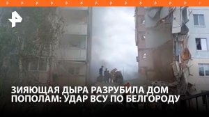 Пустой проем вместо подъезда: кадры спасательных работ с места обрушения части дома в Белгороде