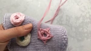 Вышивка гладью. DIY embroidery tutorial. How to embroidery rose. Как вышить розочки? Очень просто!