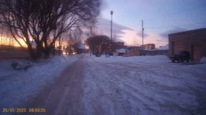 Видео за 25.01. 2023 года Еду в сторону пятого микрайона вид камеры передней