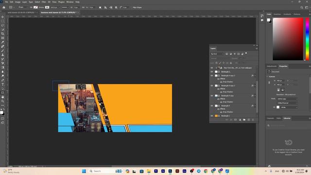 Web Banner Design in Photoshop/E-commerce Banner Design/photoshop tutorial смотреть онлайн