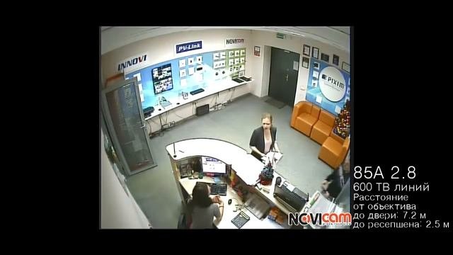 Демонстрация работы камеры NOVIcam 85a (2.8 Mm)