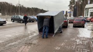 Погрузка снегохода BRP в прицеп МЗСА