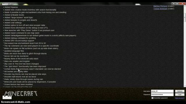 Minecraft Update List смотреть онлайн