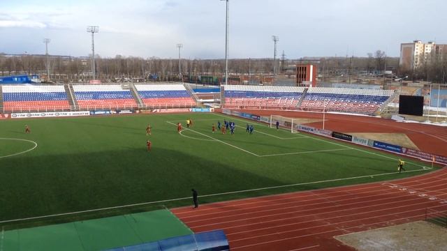 Гол Александра Ермакова ("Мордовия-2001") в ворота команды "Саранск-2"