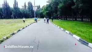 Тренировка на лыжероллерах.