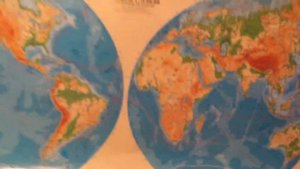 Физическая карта полушария