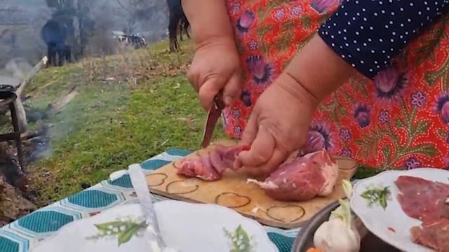 Вкусный узбекский плов, приготовленный в деревне Азербайджанская Кухня Деревенская Кухня  Рецепты