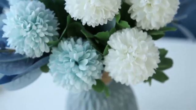 Artificial Flowers with Vase Faux Hydrangea Flower Arrangements for Home Garden |Deco Life смотреть онлайн