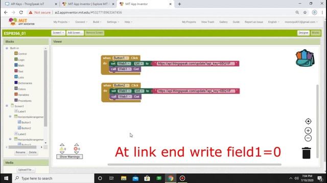 How to program ESP8266 | How to control GPIO pins of ESP8266 using MIT App Inventor ?