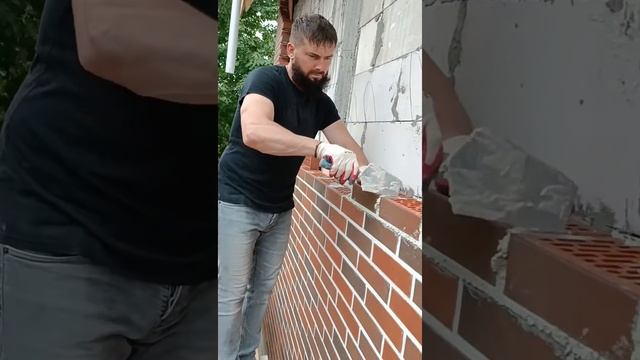 Кирпич под белый шов. Баварская кладка. смотреть онлайн