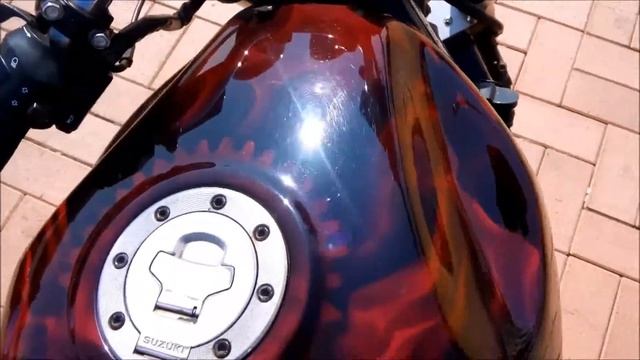 Suzuki Bandit 1200 red fire airbrush смотреть онлайн