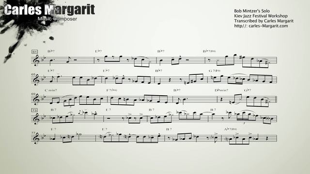 12 Keys Blues/Bob Mintzer's Transcription. For Concert Key Instruments. Carles Margarit. смотреть онлайн