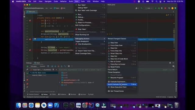 Debugger Basics in Intellij IDEA #13: Quick Evaluate Expression смотреть онлайн