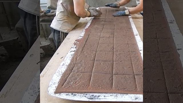 Изготовление бетонного забора по технологии Мрамор из бетона
