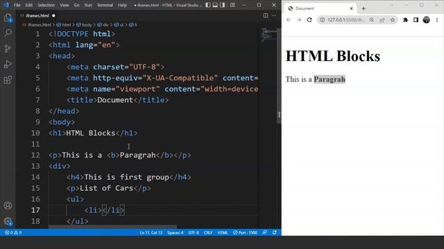 HTML Blocks Tutorial | HTML Blocks and Inline Elements | HTML Tutorial for Beginners | SimpliCode