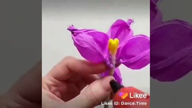 Красивый цветочек из фантиков????