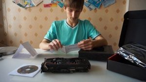 Обзор видеокарты RX 570 8 Gb. Распаковка и установка в компьютер