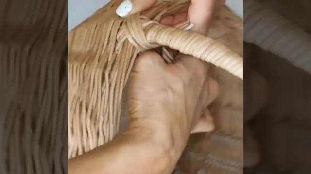Как сделать прочную ручку для лукошка. Место соединения