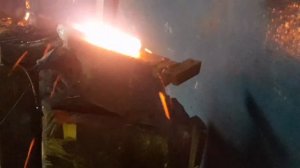 Сталь ламинат ресора + напильник , ковка стали , ламинат своими руками.