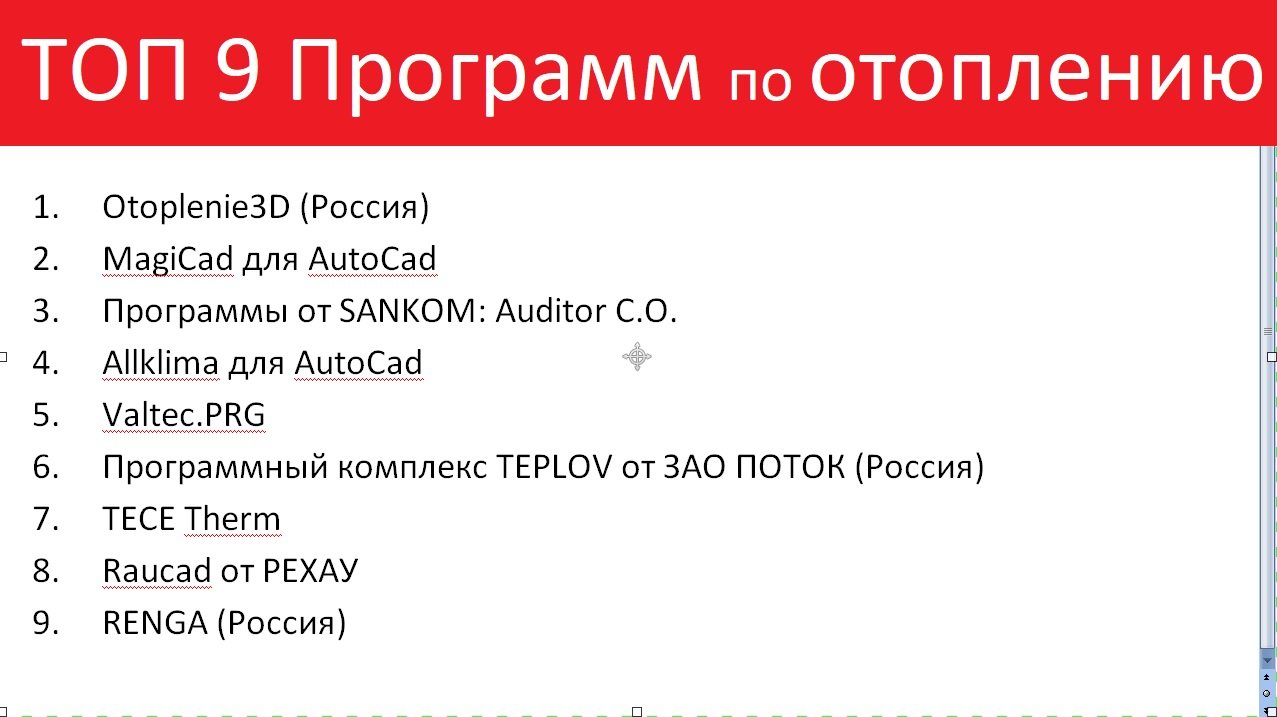 Топ 8 программ по расчету отопления